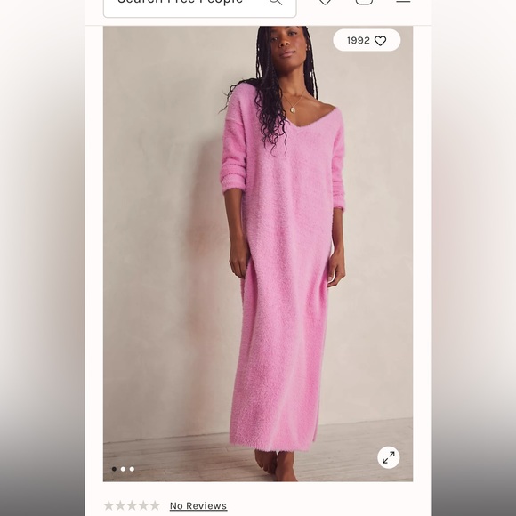 Free People Girls night in Maxi pullover in blue size small - Picture 4 of 6